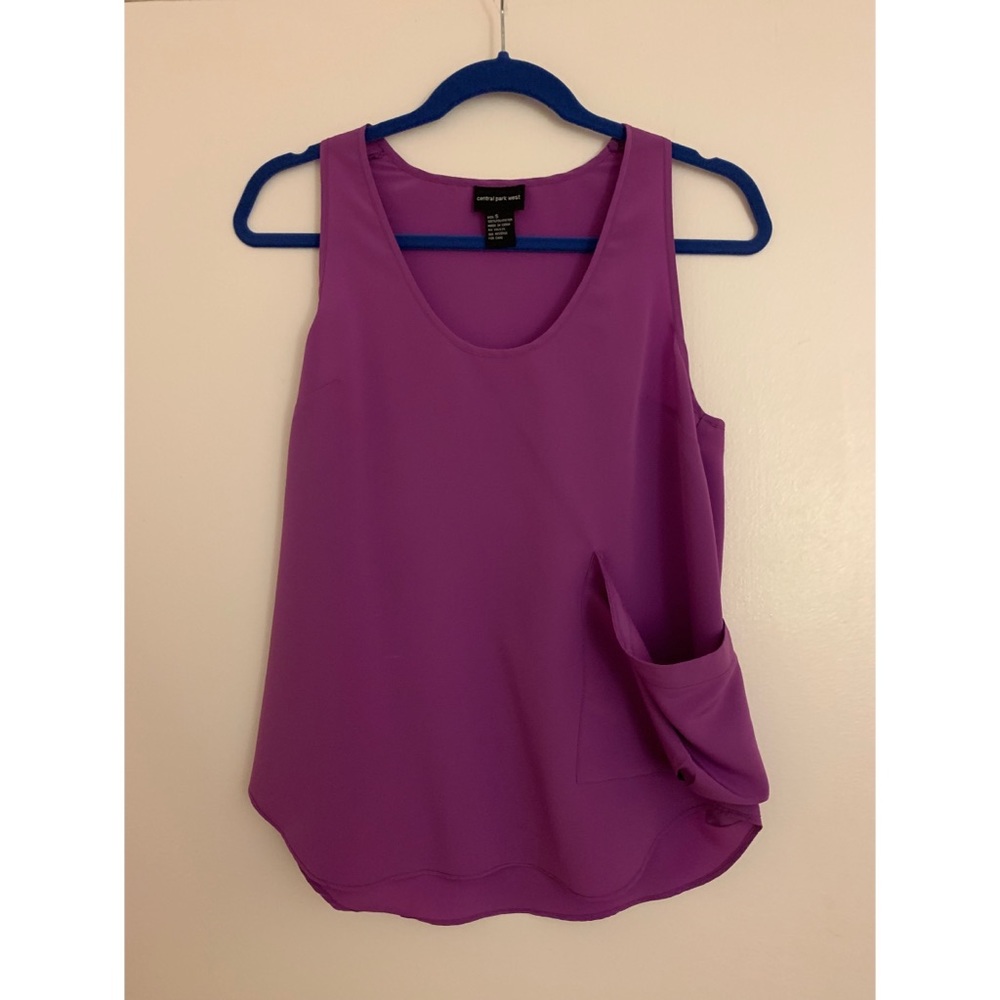 Central Park west purple silk tank